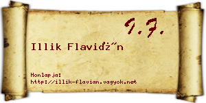 Illik Flavián névjegykártya